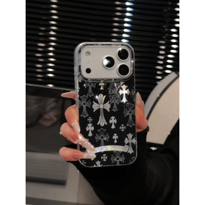 复古克罗心适用苹果17pro手机壳16漩涡IMD华为p80荣耀小米15红米k