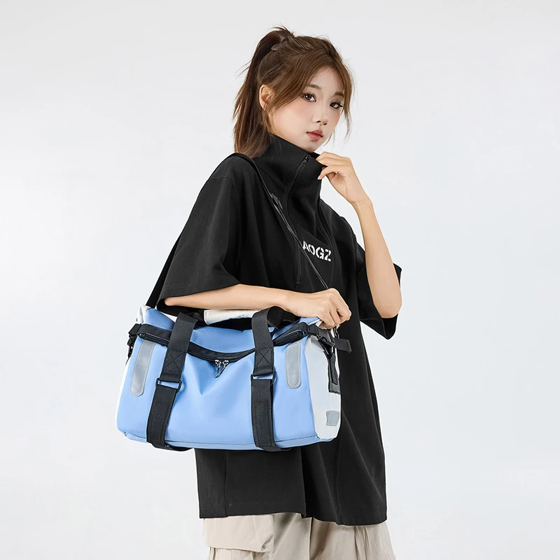 科技面料运动健身包游泳收纳包干湿分离男单肩斜挎旅行瑜伽女包潮