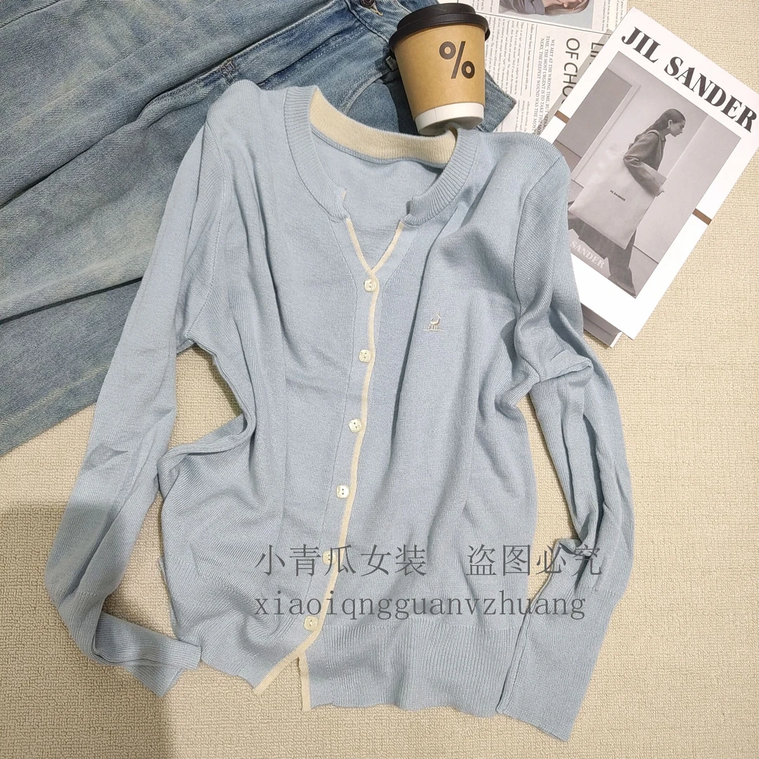 小清瓜女装严选百搭出行衣服高质感春秋小众休闲针织衫HLL8705