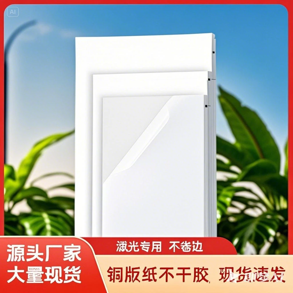 铜版纸不干胶A4A3A3+高品质数码印刷防水防油溢胶覆膜不干胶纸