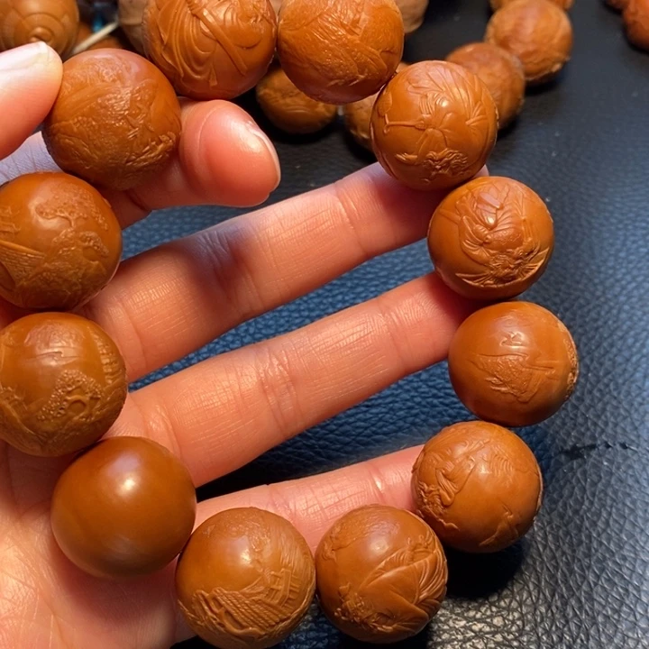 橄榄核手串/手链伊**饰风景钟馗