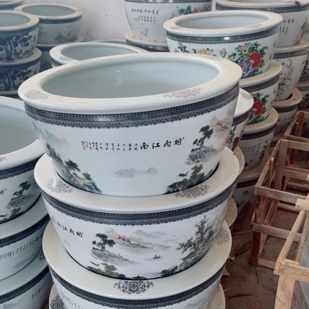 缸烟雨江南53✖️33瓷瓷