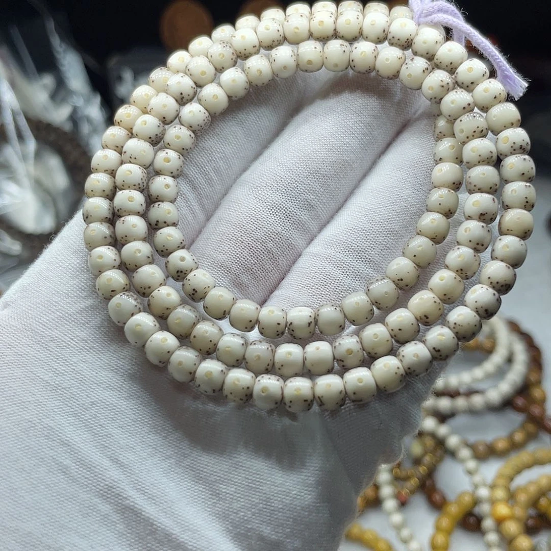 手串星月菩提S级6骨瓷白