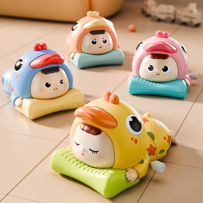 宝宝发条玩具婴儿学爬行0到3岁儿童上弦上链发条趣味爬爬鸭会动跑