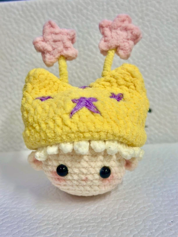 檀健次钩针团子檀健次同款手工毛线编制小炭火挂件钩针卡通团子