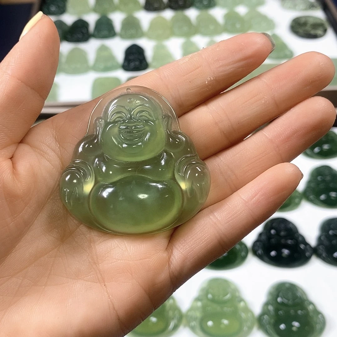 常***庄蛇纹石玉未镶嵌颈饰
