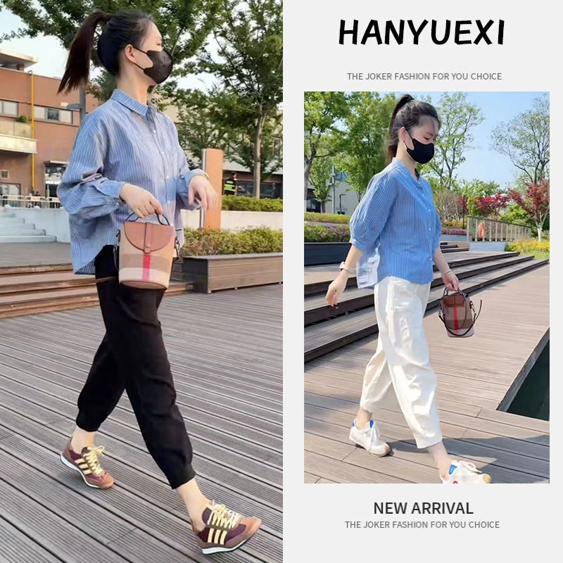 今年流行穿搭一整套2025新款立领休闲长袖衬衫修身显瘦休闲裤套装