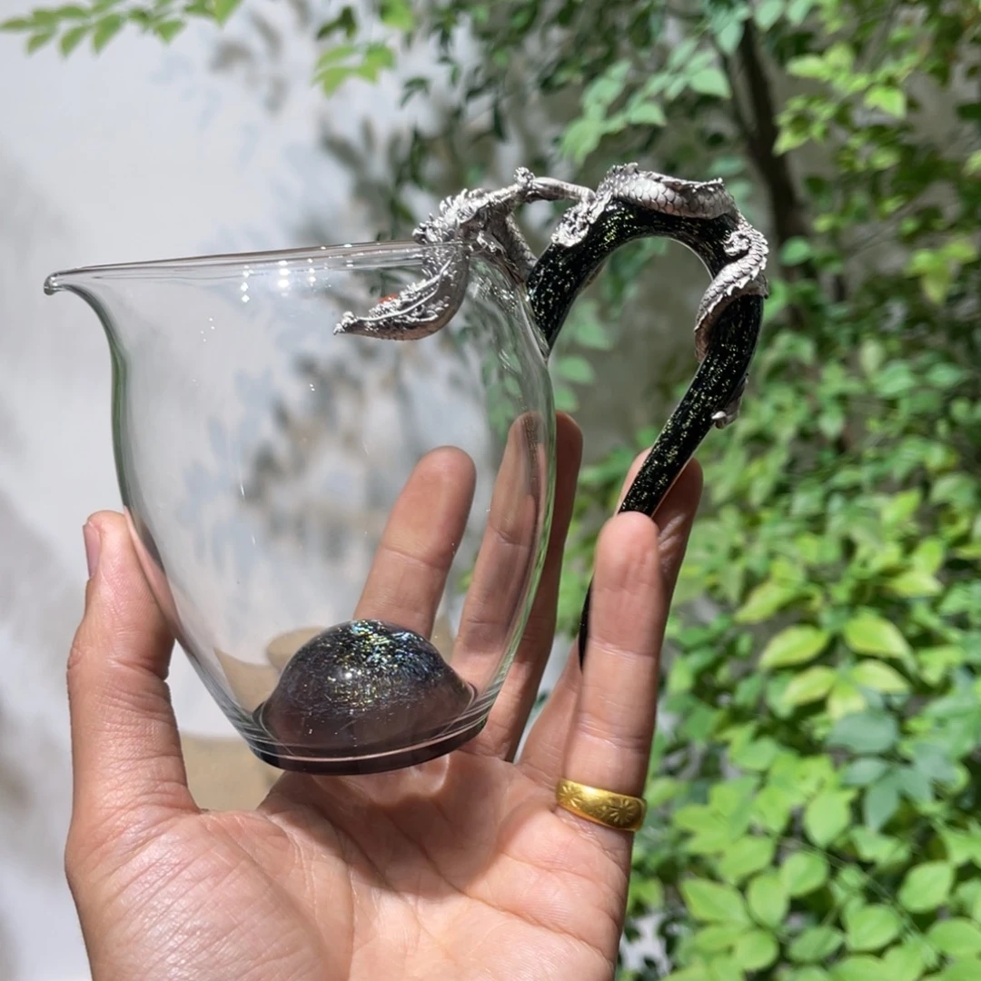 铜星空玻璃龙公道杯