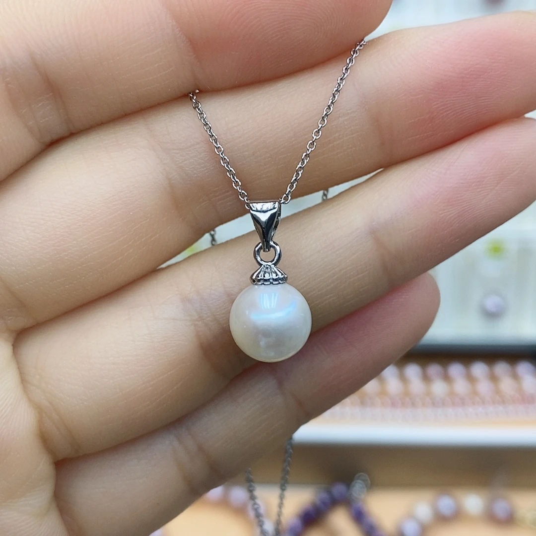 合金淡水珍珠吊坠(不含链)