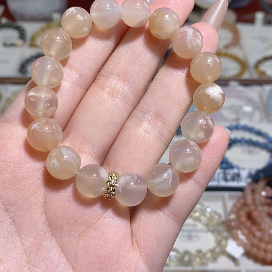 手链未镶嵌水晶樱花玛瑙