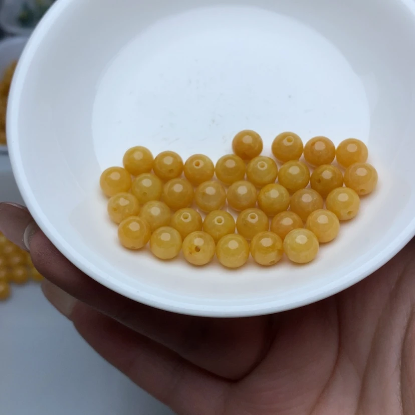 【闪购商品】翡翠手链未镶嵌卡7加冰黄13颗 手链拍2单