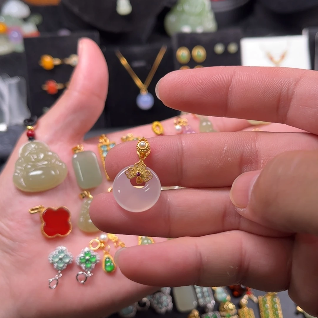 银S925镶嵌颈饰玛瑙/玉髓