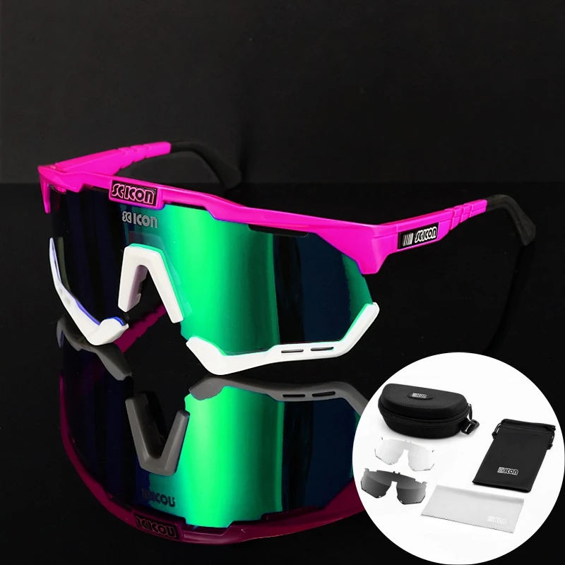 SCICON波加查同款自行车骑行眼镜偏光变色两用全天候防紫外线风沙