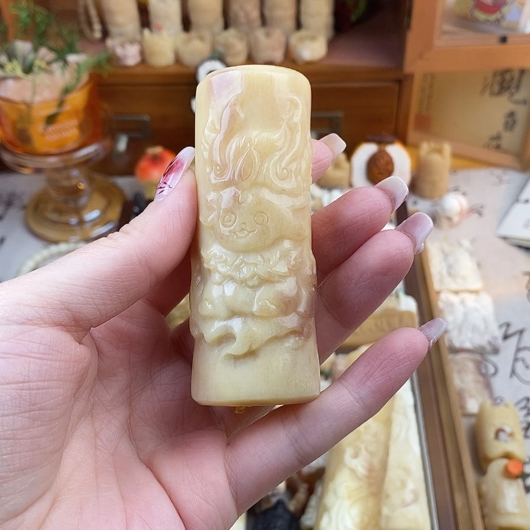 鹿骨把件?***?M2马骨手雕白泽骨笛