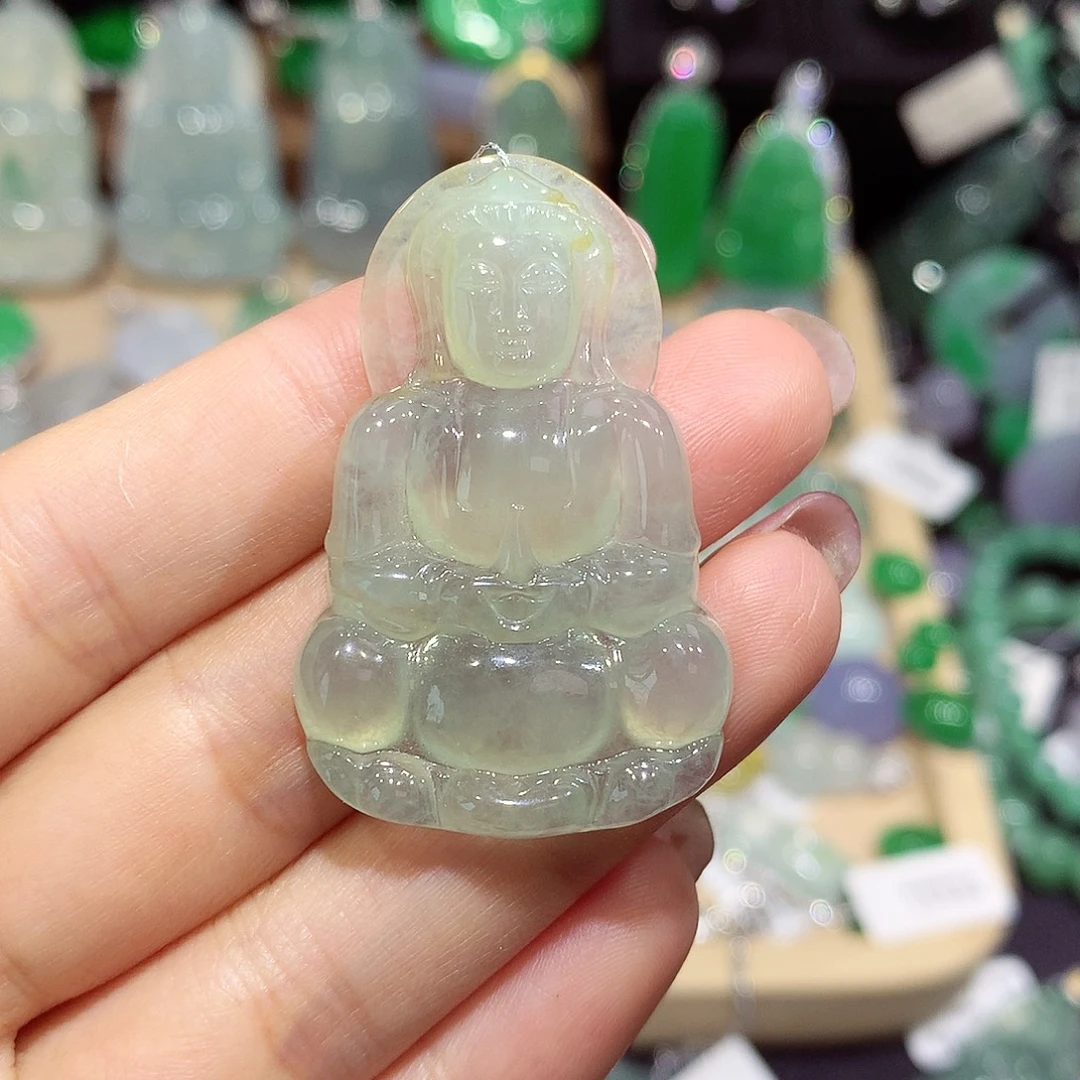 颈饰未镶嵌翡翠观音