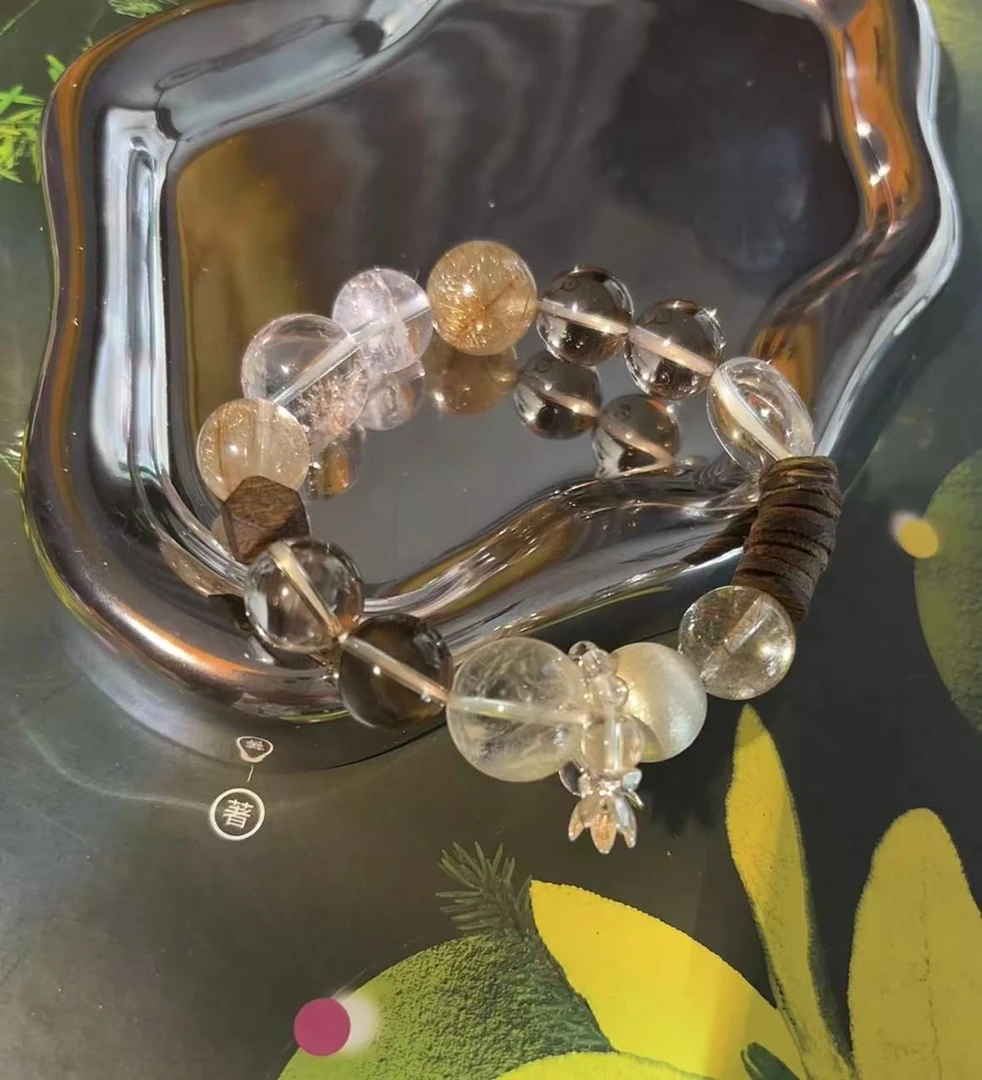 时间与言【小圆满】大点位雪花幽灵 发晶 茶晶
