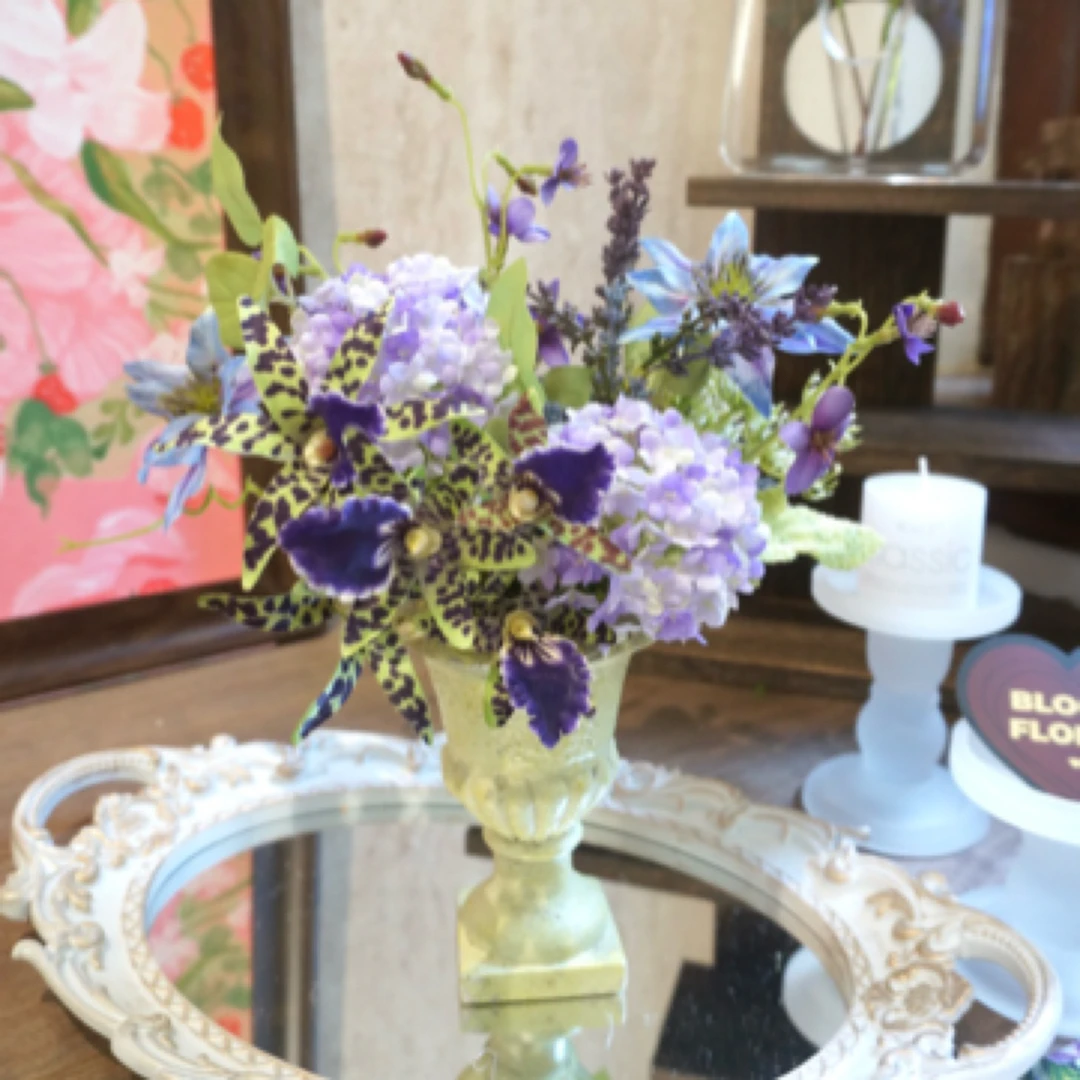 欧式仿真小桌花ins花瓶摆件客厅插花高级感仿真花假花餐桌装饰品