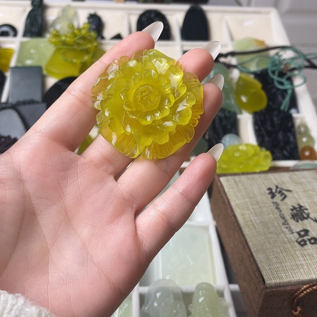 天***了蛇纹石玉未镶嵌吊坠(不含链)