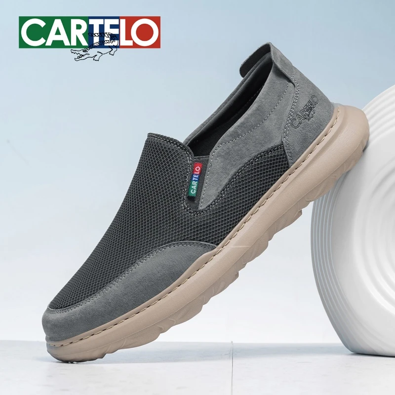 【网面一脚蹬】卡帝乐鳄鱼2025懒人鞋轻便软底鞋男休闲透气复古男鞋