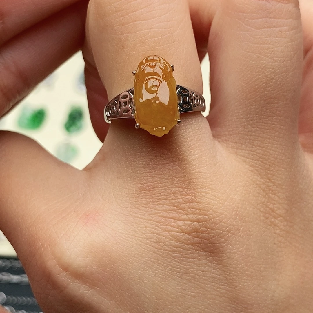 翡翠银S925镶嵌戒指36