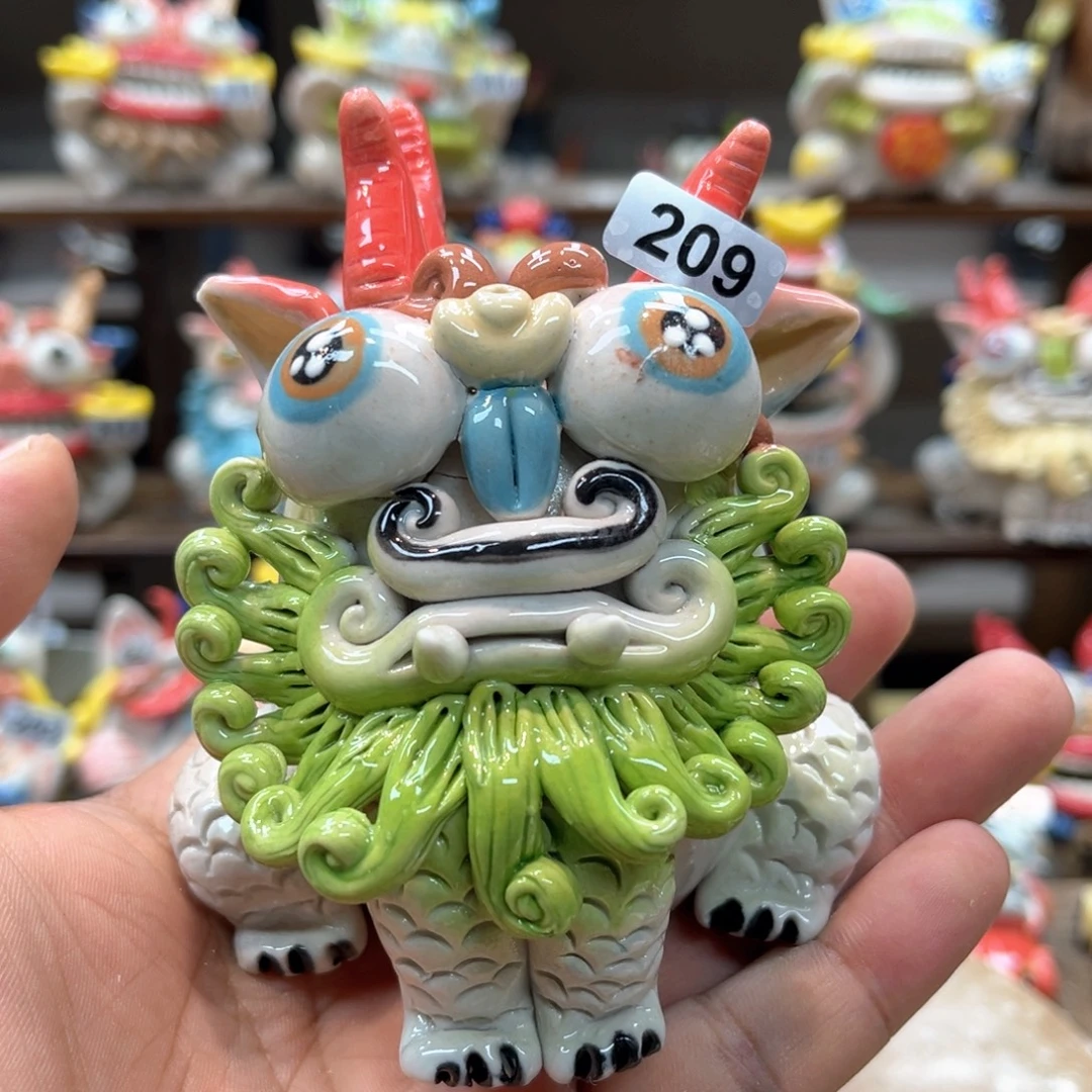 摆件直播间纯手工抽象陶瓷摆件209