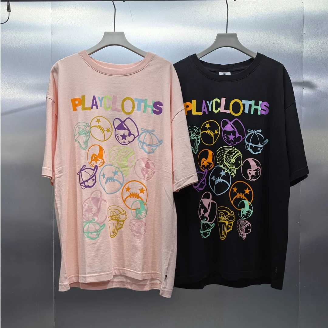 Q03-41501-PLA夏季正面满印大头时尚圆领半袖