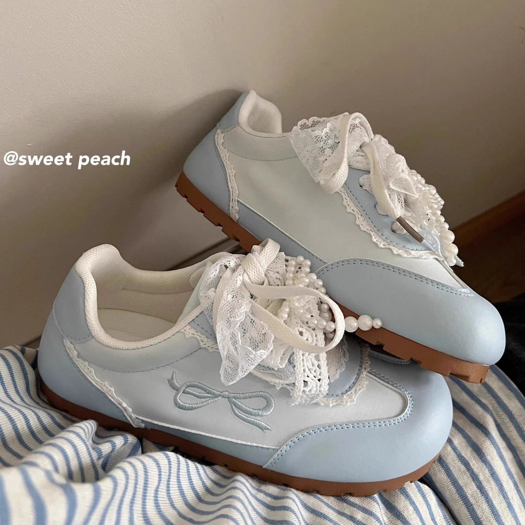 丑萌芭蕾泡芙板鞋女德训春夏新款chic小众韩版百搭学生运动小白鞋