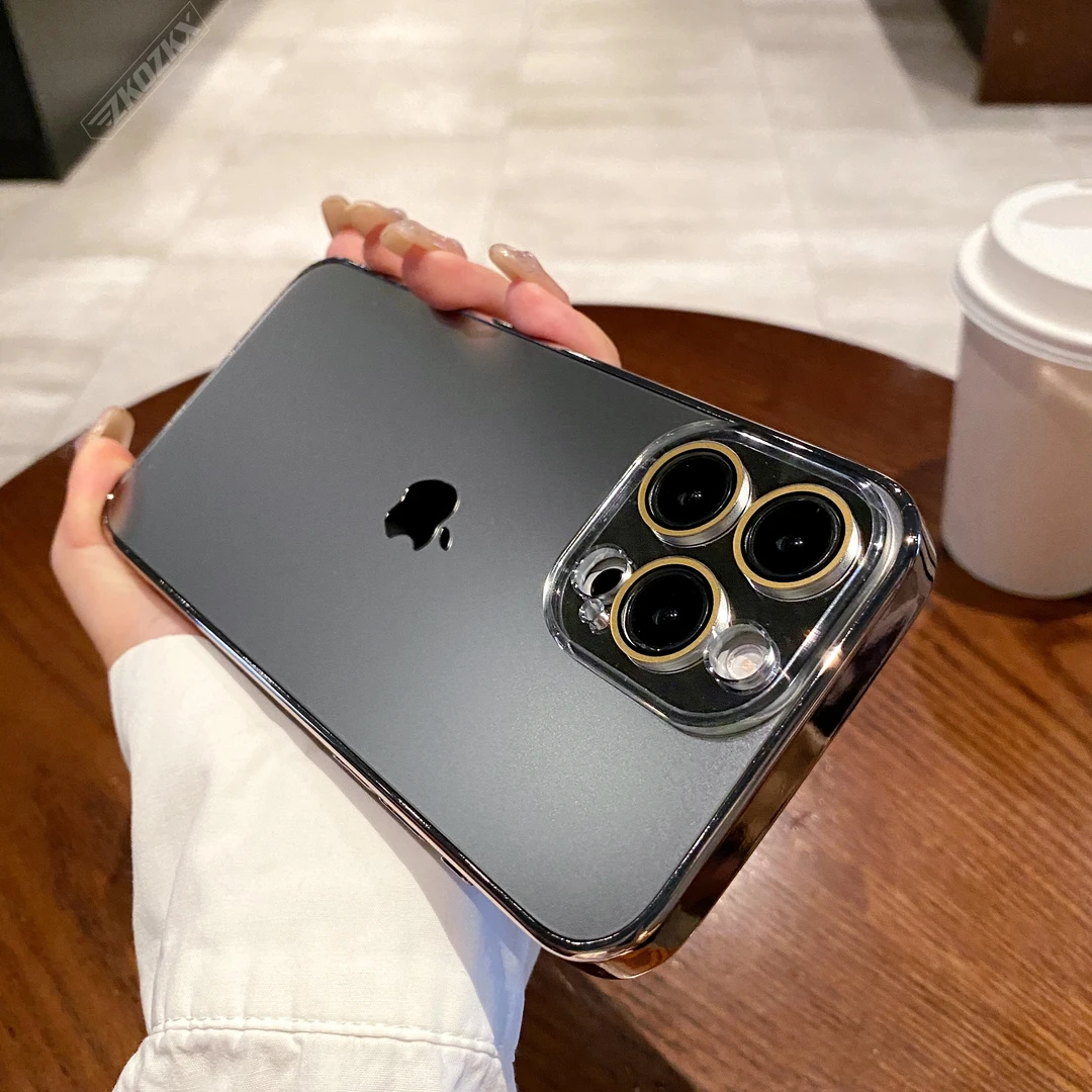 适用苹果15ProMax手机壳原标AG磨砂电镀超薄防摔全包镜头膜高级感