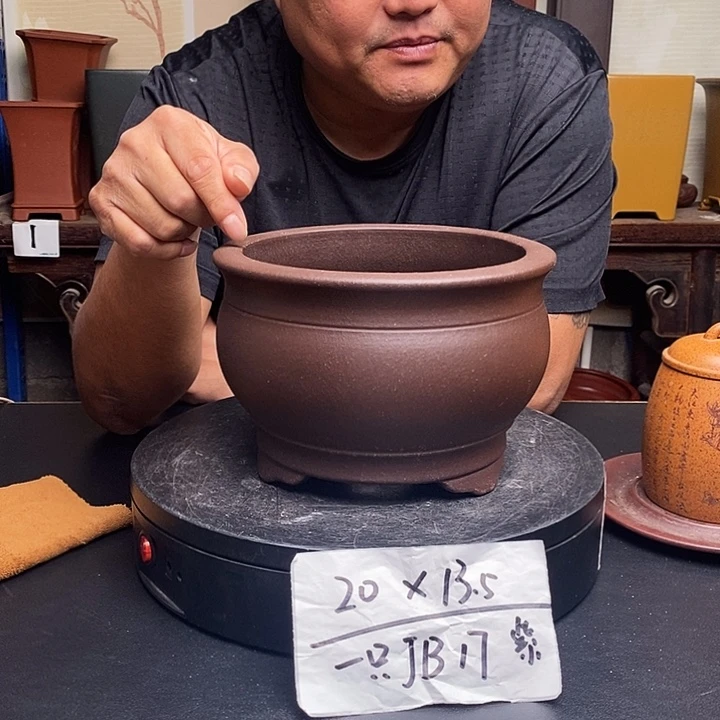 紫砂花盆货号一只JB17