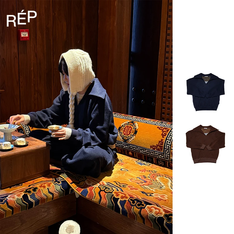 Puzzle piece设计师品牌暗陶土/藏青色Berry翻领polo衫 26RS新品