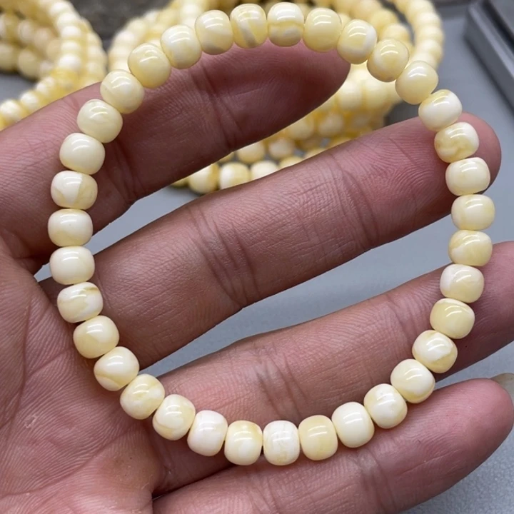 琥珀未镶嵌裸石手串