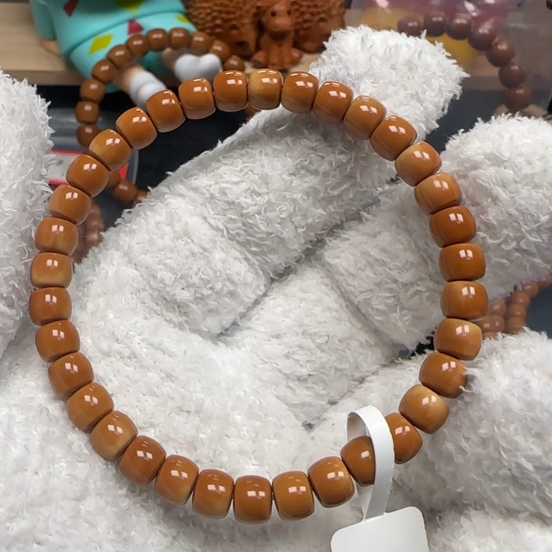 手串橄榄核老挝单圈面无白6.6福利