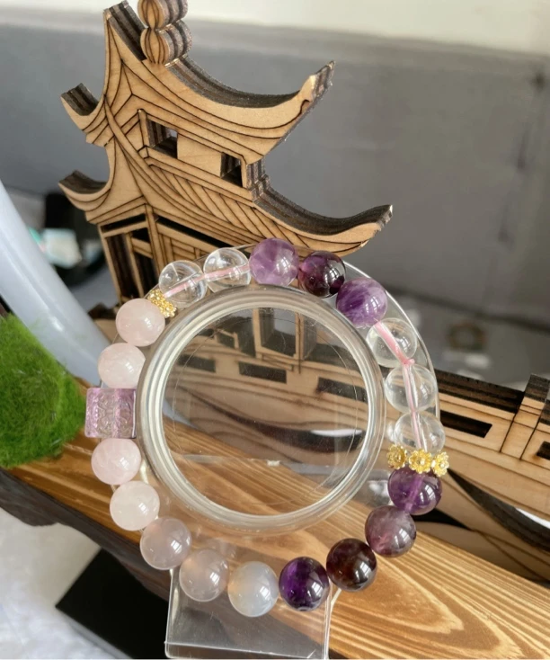 天然紫水晶方块手链 X50120