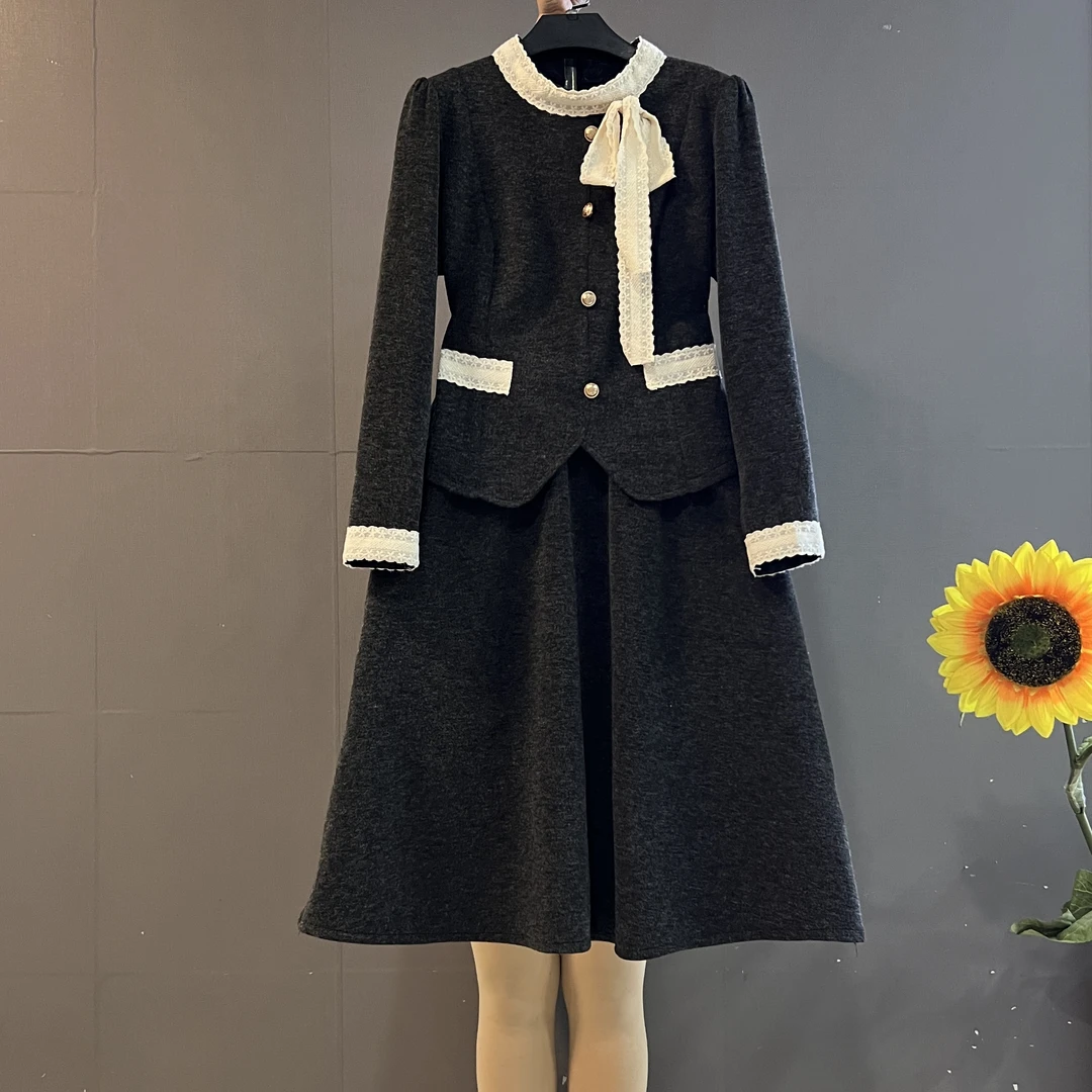 新款法式小香风气质显瘦上衣➕半身裙时尚洋气两件套