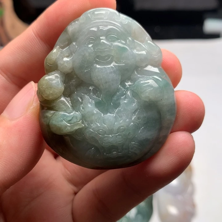 翡翠未镶嵌颈饰财爷34