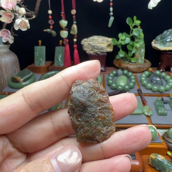 岫岩河磨玉（透闪石质玉）未镶嵌吊坠(不含链)