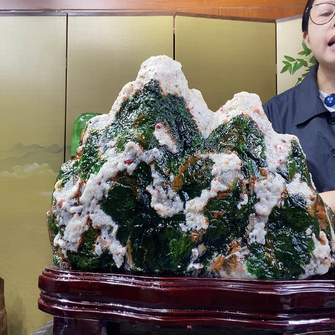 石材山水画作品摆件