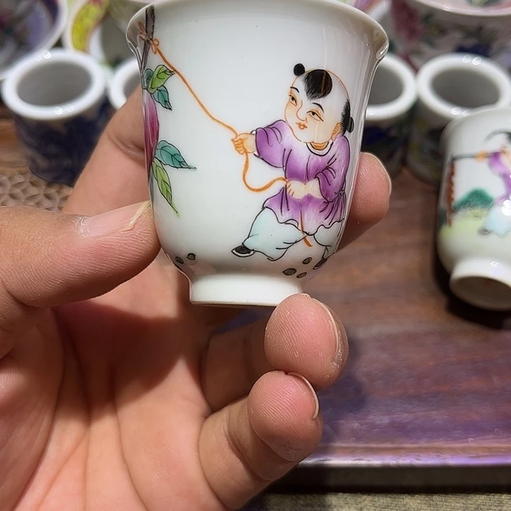 纯手绘精品盖碗杯