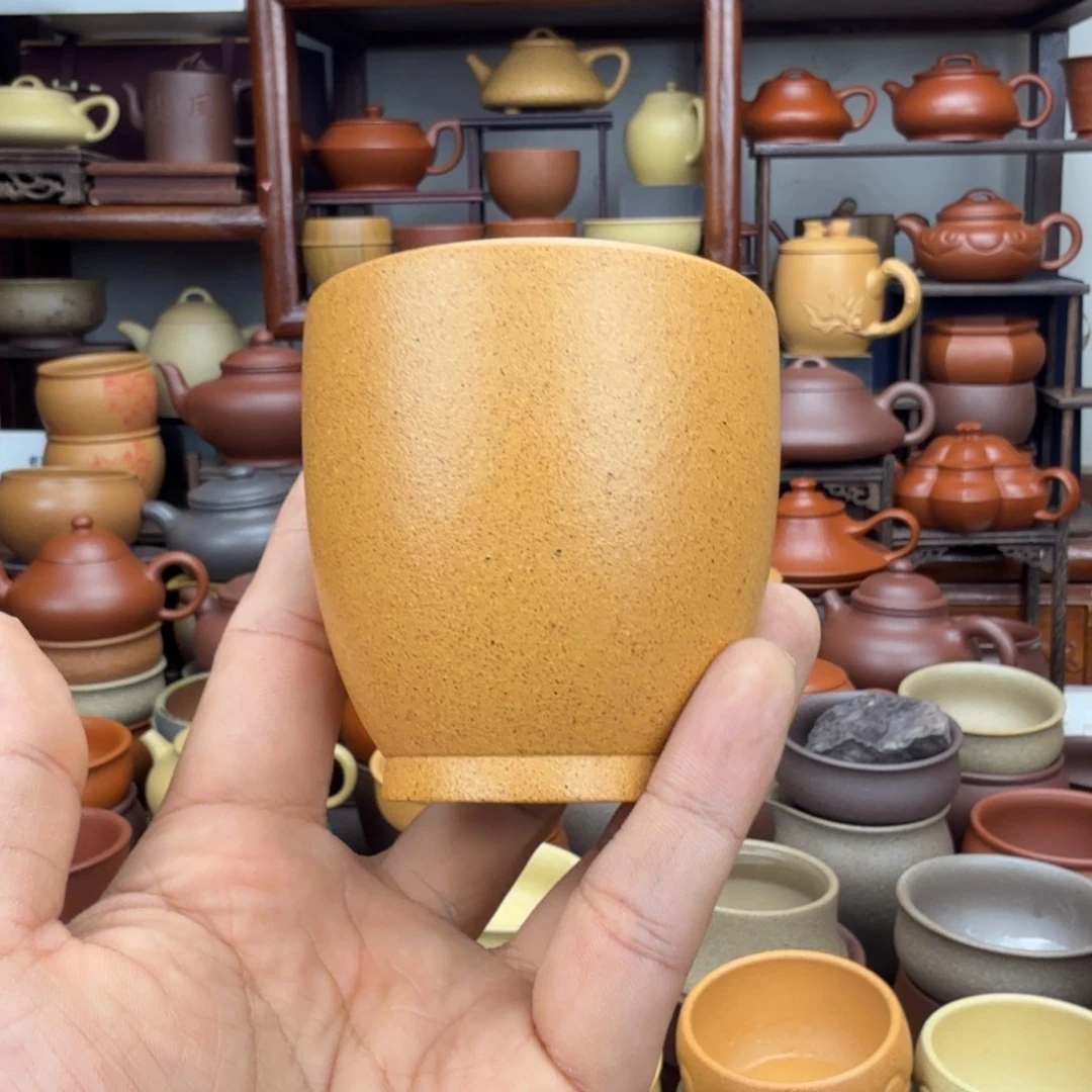 紫砂茶杯黄龙山原矿紫砂