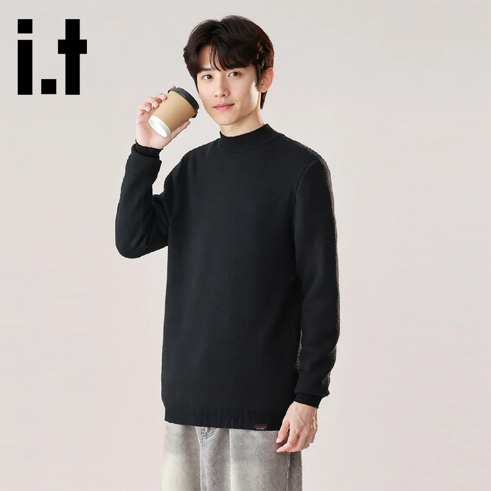 it:CHOCOOLATE男士秋冬季保暖内搭针织衫2025新款半高领休闲毛衣