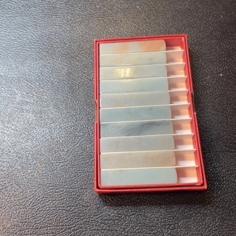 云南石印石半*浮1.0*5.0素章一组十枚