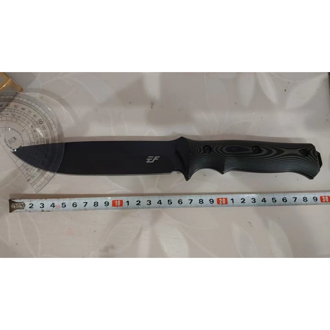 新款亿丰EF128固定直刀DC53钢刀片G10柄全唐固定刀片工作露营狩猎