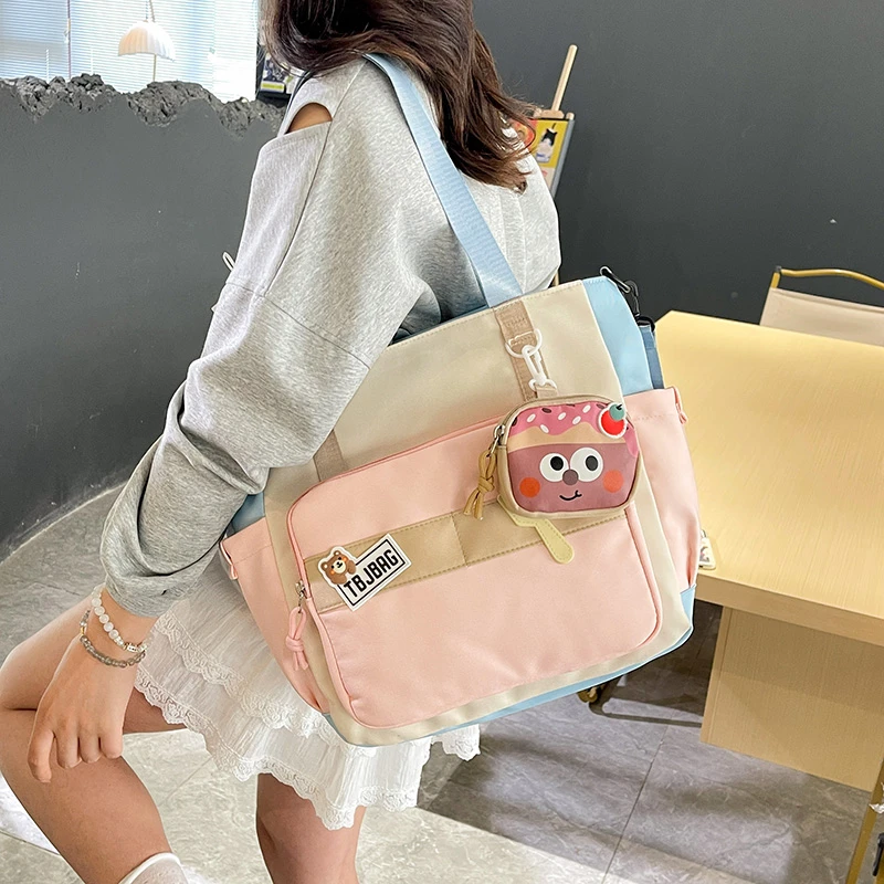 2025新款补习袋补课包美术包大容量轻便斜跨单肩包初高中