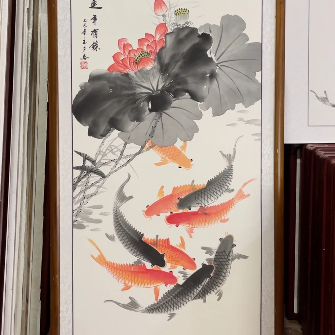 国画带框尺寸63*123厘米