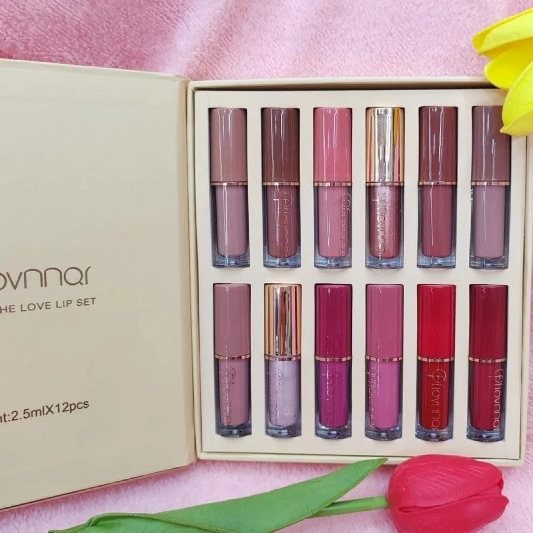 Florma 12色 qunqi 欧美风不沾杯唇漆口红唇釉哑光