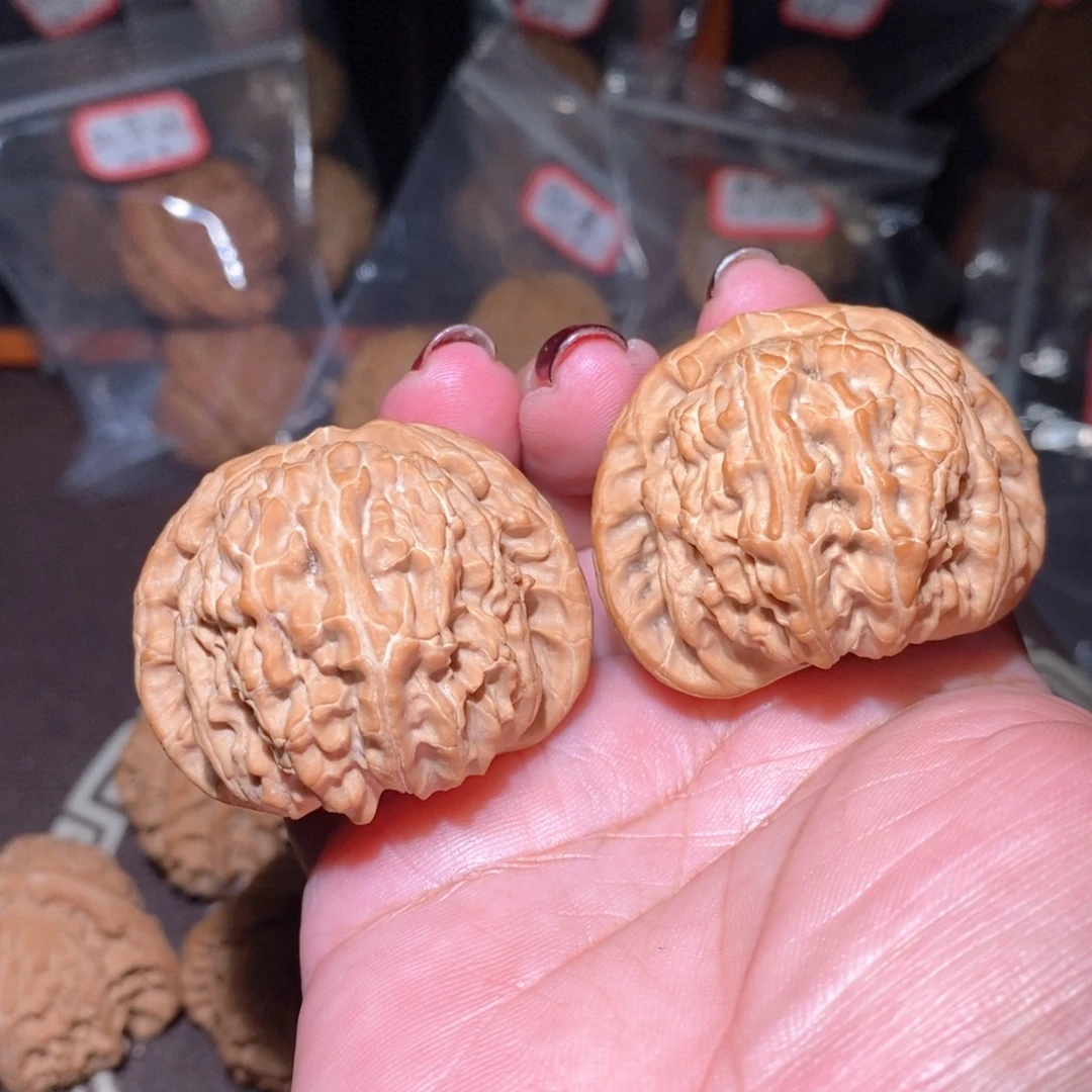 篮****把件文玩核桃球白