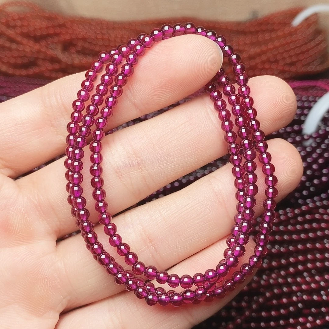 未镶嵌手链石榴石卡3.3毕业级全净体紫牙乌