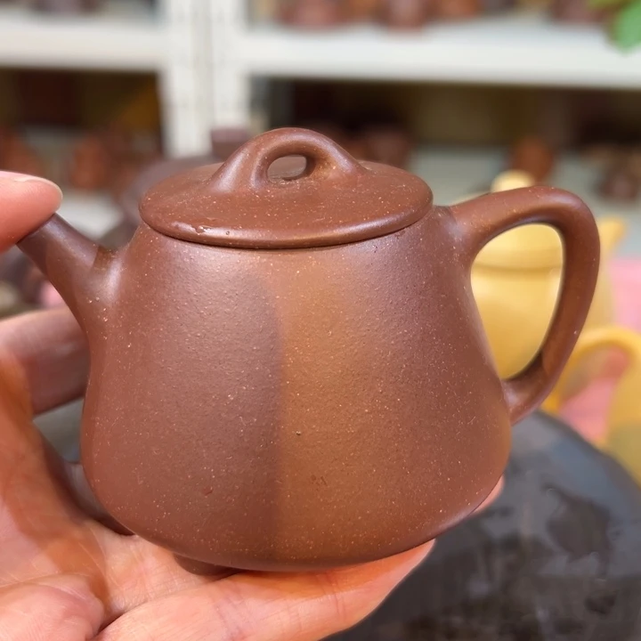 紫砂茶壶紫泥高瓢120cc