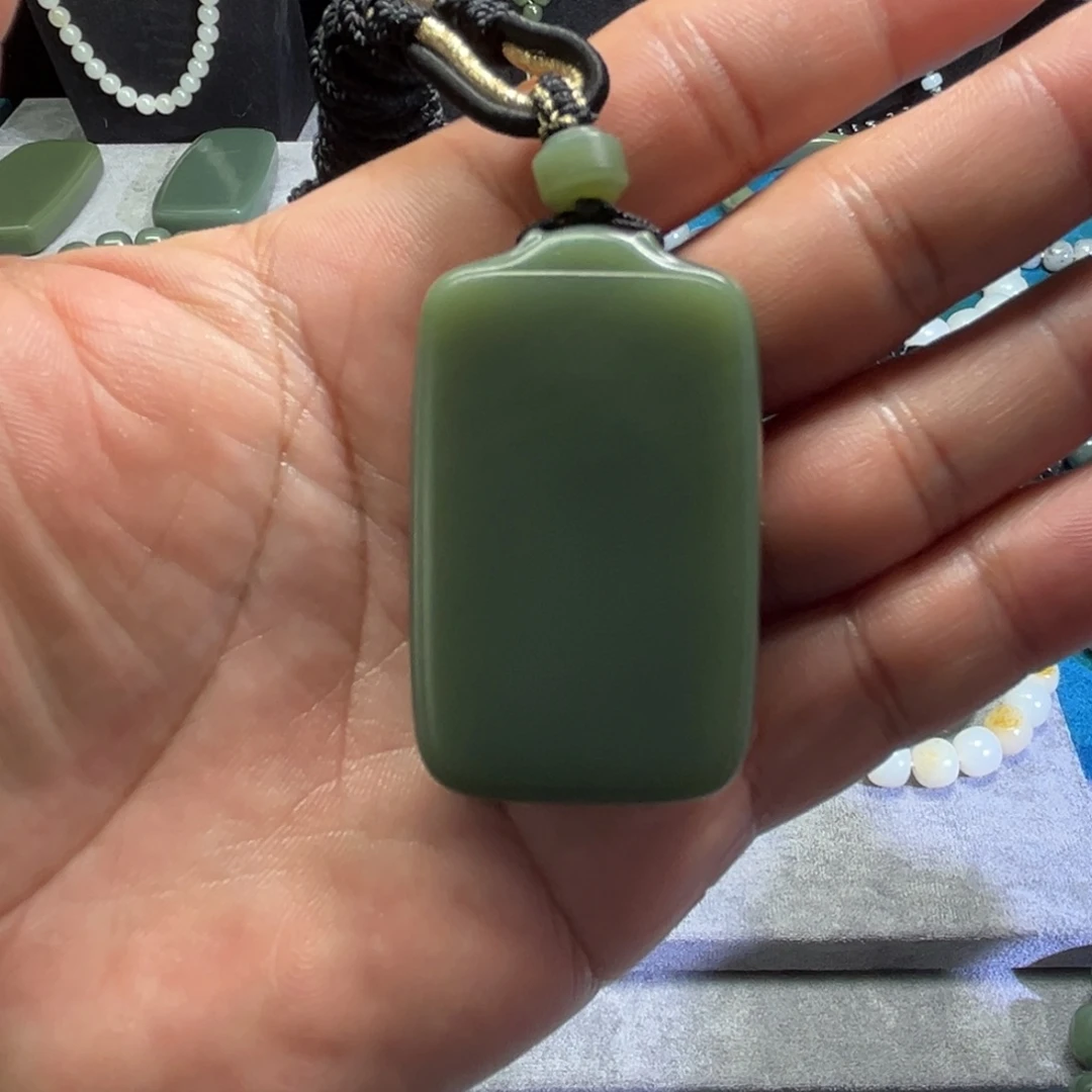 和田玉未镶嵌手链蓝调沙枣青351