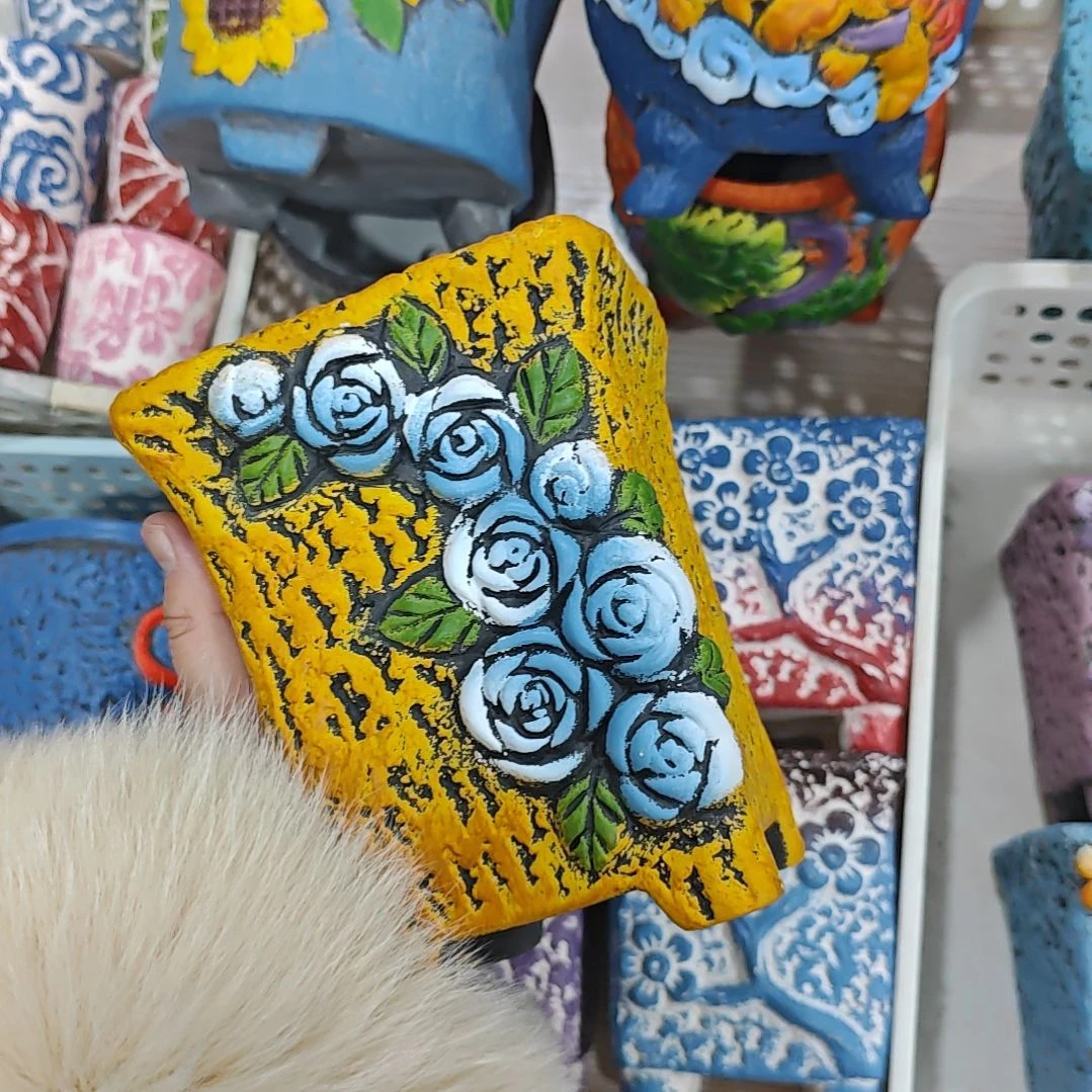 陶吸水透气的白陶花盆凑满12发货